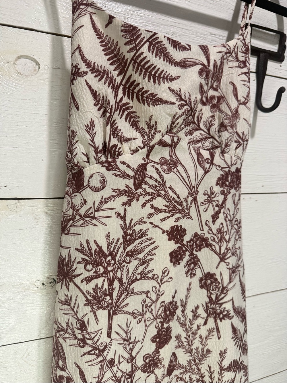 CIDER Beige/Brown Floral Square Neck Feminine Bow Tie Back Strappy Maxi Dress XS